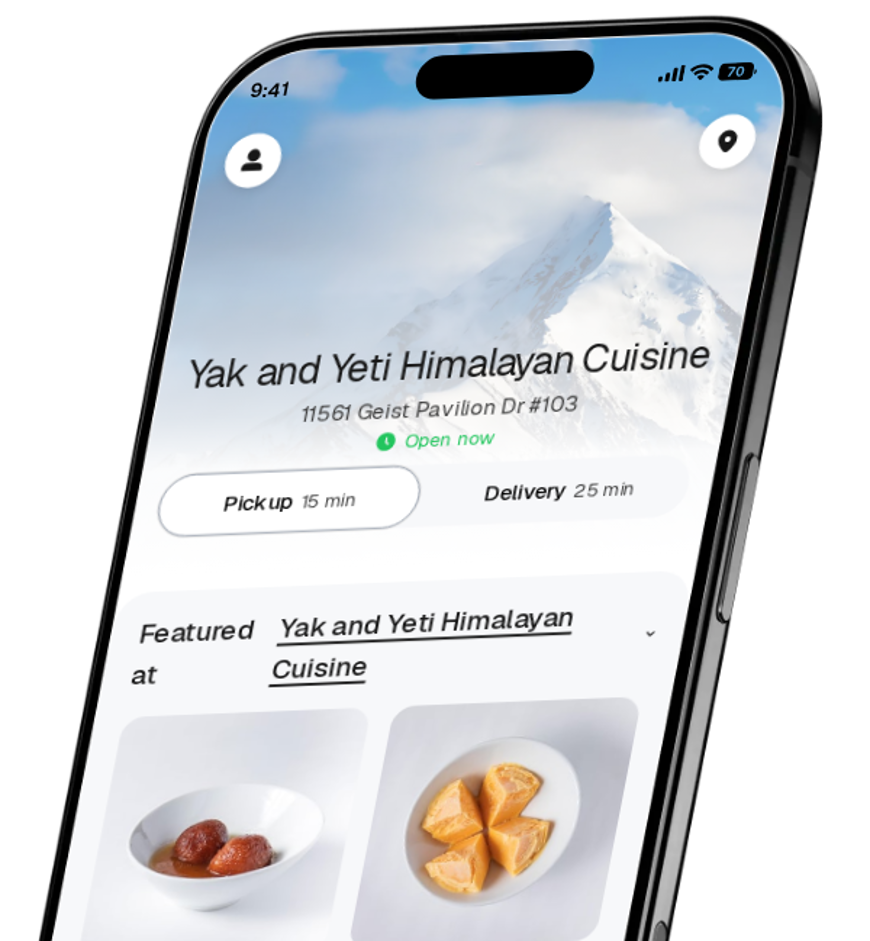 Yak and Yeti Himalayan Cuisine app preview